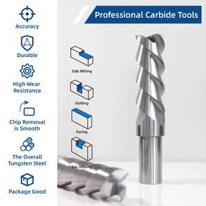 Mata mesin <span class=keywords><strong>Router</strong></span> CNC kustom mata bor ujung Tungsten karbida 4-seruling pemotong penggilingan logam campuran untuk dukungan aluminium ODM & OEM - Product Image 4
