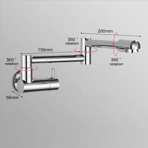 ก๊อกน้ำติดผนังสไตล์โมเดิร์นสำหรับห้องครัว,ก๊อกน้ำมีสายชำระแรงดันสูงแบบพับได้ยืดได้ - Product Image 6