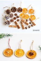Ornamen Buah Kering Natal Bunga Kering Kerucut Pinus Irisan Jeruk Gulungan Kayu Manis Alat Peraga Fotografi Jenis Daun