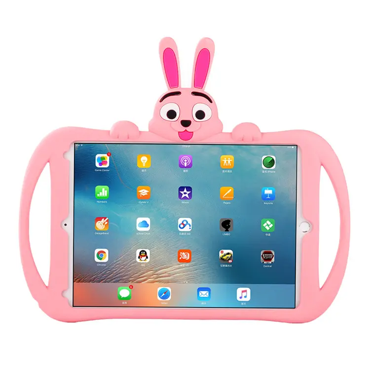 Yeni çocuklar iPad 9.7 için evrensel Pro Tablet kılıfı inç silikon darbeye akıllı kapakları