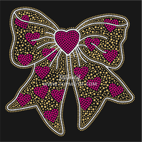 Nœuds multicolores Crystal Hot Fix Rhinestones Transfert de chaleur Bling Sparkle Applique Iron on Prêt à presser pour vêtements Sacs Chemises
