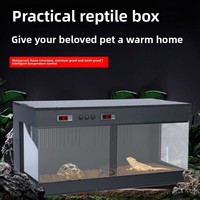 Enclos pour reptiles en PVC à température constante, terrarium empilable à vue complète et isolé pour serpent, dragon barbu