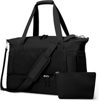 Tas Duffel Gym Anti Air untuk Perjalanan, Desain Khusus, dengan Kompartemen Sepatu, Penutup Ritsleting, Tas Jinjing Barang Pribadi, OEM/ODM