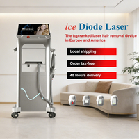 Machine d'épilation au laser à diode de glace, livraison locale, sans taxe, taille interchangeable, appareil d'épilation, meilleures ventes en Europe et en Amérique
