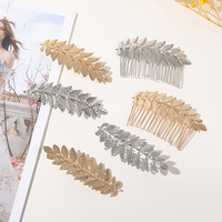 Couronne en feuille d'or européenne et américaine, couronne de mariée en métal doré et argenté, bandeau de mariage, accessoires pour cheveux en cristal et feuilles