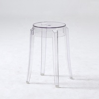 Chaise empilable en polycarbonate cristallin moderne pour mobilier de bureau
