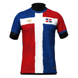 Custom New Arrival Dominican Republic Art Printed Logo T Shirts <b>Polyester</b> <b>Tshirts</b> for Men Jerseys Soccer T-Shirt - Product Image 1
