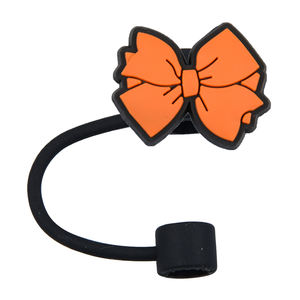 Vendita calda in Silicone paglia di polvere Toppers colorato bicchiere <span class=keywords><strong>tazza</strong></span> di paglia coperture punte per bicchiere tazze accessori bowknot paglia toppers - Product Image 6