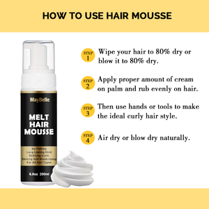 <span class=keywords><strong>Mousse</strong></span> Coiffante Volume <span class=keywords><strong>Cheveux</strong></span> Bouclés 4C Non Collante 200ml 6,8 fl. oz. à Marque Blanche - Product Image 3