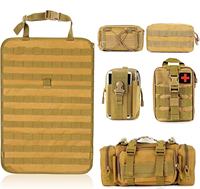 Vente directe usine : Organisateur de dossier de siège tactique amélioré, sac de rangement suspendu à 5 poches, doublure en nylon imperméable, panneau Molle pour véhicule