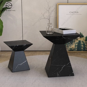 Minimalista Café Mesa auxiliar de café Antiguo Nuevo diseño Mesa de centro de mármol negro Mesa auxiliar - Product Image 2
