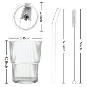 Venta al por Mayor STAR-HOME Vasos Transparentes de Vidrio de Borosilicato de Alta Calidad de 300/560 ml, Ecológicos, Resistentes al Calor, Estilo Europeo - Product Image 4