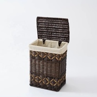 Panier à linge tressé style vintage JY S2 Willow, plusieurs couleurs, rangement pour jouets de bébé, pour salle de bain et armoire