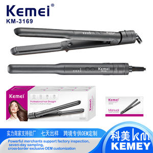 เครื่องหนีบผมเคเมอิ KM-3169 ปรับอุณหภูมิได้สำหรับผมตรงและผมหยิก ตัวเครื่องทำจากวัสดุ ABS - Product Image 3