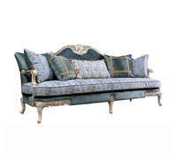 Fauteuils de luxe faits à la main Louis sculpture canapé en bois vintage canapé de salon classique français pour Villa hôtel palais royal