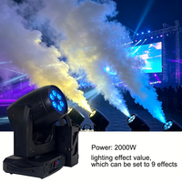 Igracelite Máquina de Humo con Cabezal Móvil LED de 2000W, Efecto de Humo para Escenario DMX512 con Salida de 25000 cuft/min, Controlador LCD