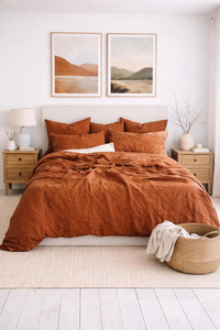 Ensemble <span class=keywords><strong>de</strong></span> <span class=keywords><strong>housse</strong></span> <span class=keywords><strong>de</strong></span> <span class=keywords><strong>couette</strong></span> en <span class=keywords><strong>lin</strong></span> pur, ensemble <span class=keywords><strong>de</strong></span> literie en <span class=keywords><strong>lin</strong></span> terre cuite, <span class=keywords><strong>housse</strong></span> <span class=keywords><strong>de</strong></span> <span class=keywords><strong>couette</strong></span> lavée avec taies d'oreiller - Product Image 2