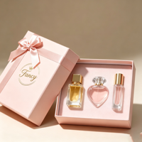Boîte parfum couvercle et base en papier artistique avec insert EVA emballage rigide cadeau luxe
