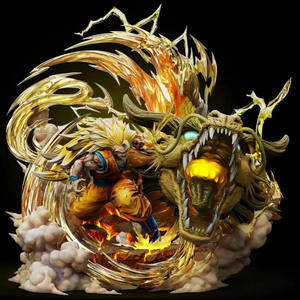 Neu eingetroffen: 29 cm Super-Saiyajin Son-Goku LS Faust-Statue, Dragon Balls Sammlermodell, <span class=keywords><strong>PVC</strong></span>-<span class=keywords><strong>Cartoon</strong></span>-Spielzeug in Box für Anime-Fans - Product Image 1