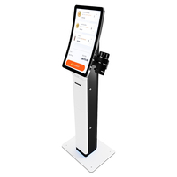 Quiosco de pago y pedidos de autoservicio todo en uno con pantalla táctil curvada de 23,6 pulgadas de pie OEM ODM con SDK y software gratuito