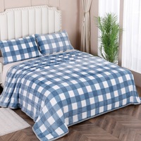 Vente chaude Queen Size Polyester Fiber personnalisé flanelle polaire jeter couverture chaud épaissi corail et élégant couvertures portables