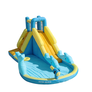 <b>Inflatable</b> Water Slide Bounce <b>House</b> Combo Slide Climbing Wall Obstacles Trampoline Ball Pit Splash Indoor/Outdoor Home School - Product Image 2