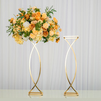 LEXI L-T180 Centre de table moderne en métal doré 80CM, décoration de mariage de haute qualité, support à fleurs géométrique, service OEM disponible