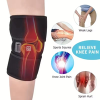 Masseur électrique pour genoux, enveloppant, réglable, avec compression, appareil de massage portable, soutien relaxant, pour la maison et le sport, alimenté par USB