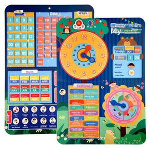 Tableau <span class=keywords><strong>de</strong></span> cognition météo pour <span class=keywords><strong>la</strong></span> <span class=keywords><strong>maternelle</strong></span>, avec autocollants hebdomadaires, livre silencieux, jouet éducatif, kit <span class=keywords><strong>de</strong></span> matériel en papier - Product Image 1
