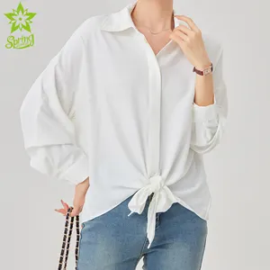 Low MOQ Wholesale 2024 Trendy Ladies Blusas De Mujer Elegant Fashionable Blouse Women Long Sleeve Top Women Manufacturer Blouse