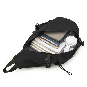 Nouveau sac de poitrine coréen élégant en nylon imperméable grande capacité multi-poches avec porte-bouteille, grand sac bandoulière - Product Image 6