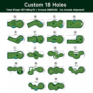 Tapis de <span class=keywords><strong>golf</strong></span> pliable portable OEM pour mini-parcours de <span class=keywords><strong>golf</strong></span>, pour l'entraînement au putting et au chipping, sur mesure - Product Image 6