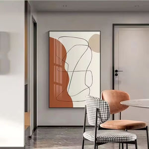 Peinture d'art <span class=keywords><strong>mural</strong></span> pour décoration de maison moderne Conception personnalisée Toile Ligne Impression abstraite Peinture de décoration de salon - Product Image 3