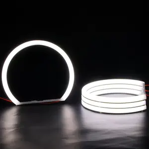 <span class=keywords><strong>Ojos</strong></span> <span class=keywords><strong>de</strong></span> Ángel <span class=keywords><strong>de</strong></span> algodón blanco lechoso para <span class=keywords><strong>Bmw</strong></span>, E36, E38, E39, <span class=keywords><strong>E46</strong></span>, proyector led, 131mm x 4 - Product Image 1