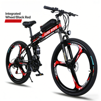 Directement de l'usine |   Vélo de montagne électrique pliable au lithium-ion, batterie centrale 36V 10.5Ah, 21 vitesses, cadre en acier haute teneur en carbone, 26 pouces