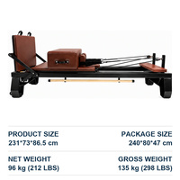 2026 Hot Reformer Pilates en Aluminium Tout-en-Un Réglable avec Bandes de Résistance & Accessoires pour Studio