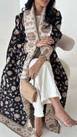 Robe longue ample Leduo, style personnalisé, motifs audacieux, respirante, style modeste, abaya pour musulmanes.