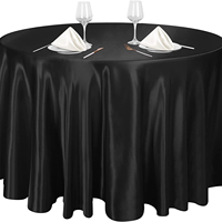 Nappe de table en satin brillant de luxe, ronde ou rectangulaire, en polyester lisse comme de la soie, pour mariage, fête, événement, banquet, décoration