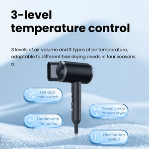 Secador de Pelo Eléctrico con Iones Negativos, 1600W, Secado Rápido Profesional, Motor de Corriente Continua, Temperatura Constante, para Salón, Hogar, Hotel, Viajes - Product Image 3