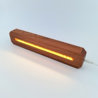 Lampe LED 3D en forme de Dragon chinois, en acrylique, avec Base en bois, luminaire décoratif d'intérieur, idéal pour un bureau ou une Table de nuit