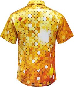 <span class=keywords><strong>Disco</strong></span> personnalisé sublimation impression Piqué chemise pour homme à manches courtes Vintage bouton-Up <span class=keywords><strong>Polo</strong></span> discothèque fête T-Shirt haut - Product Image 3
