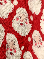 Pull col roulé vintage de Noël pour femme, motif Père Noël, tricoté, avec transfert thermique, personnalisé pour un usage quotidien décontracté ou festif