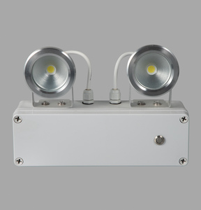 3w防火ABS材料双头3小时壁挂式可充电发光二极管插入式应急双聚光灯 - Product Image 1