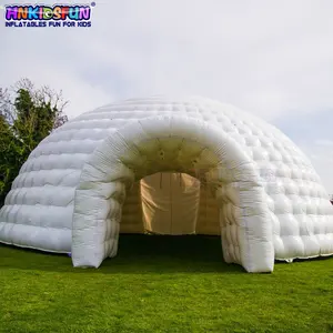خيمة على شكل قبة كبيرة بيضاء 10 أمتار, خيمة على شكل قبة كبيرة قابلة للنفخ مع نفق