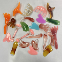 Ensemble de rouleau et de gua sha en résine écologique, outil de massage facial anti-âge, étiquette privée, gua sha et rouleau pour le drainage lymphatique