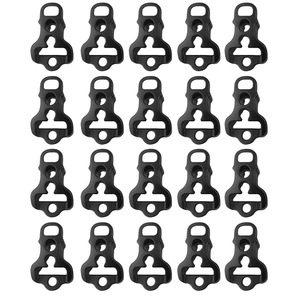 Pinzas de Plástico para Ropa, Paquete de 20, Negras, Tipo Gancho Rectangular, Material PP Resistente, para Uso en Lavandería - Product Image 1