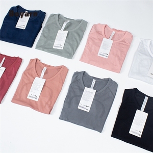 <b>Women's</b> Long-Sleeved Seamless Yoga <b>Top</b> Quick-Drying Breathable <b>Knitted</b> Gym Outdoor Wear High Elastic Running Casual <b>Tank</b> <b>Tops</b> - Product Image 2