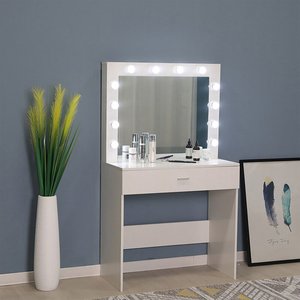 Hiện đại sang trọng cổ điển bàn trang điểm thiết lập với thường vụ gương ngăn kéo bằng gỗ Vanity dresser đèn <span class=keywords><strong>LED</strong></span> cho khách sạn sử dụng - Product Image 3