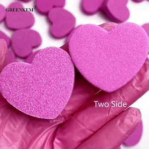 Hồng Hình Trái Tim <span class=keywords><strong>Mini</strong></span> <span class=keywords><strong>Nail</strong></span> Tập Tin Đệm Miếng Bọt Biển Biểu Tượng Tùy Chỉnh Đánh Bóng Móng Tay Khối Đầy Màu Sắc Nhỏ Di Động Tập Tin Móng Tay Đệm Trái Tim - Product Image 2