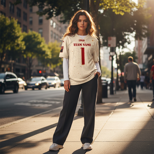 Maglia da Football Stile Arizona Phoenix Rosso Cardinale e Bianco Personalizzabile Traspirante Pronta per la Spedizione - Product Image 1